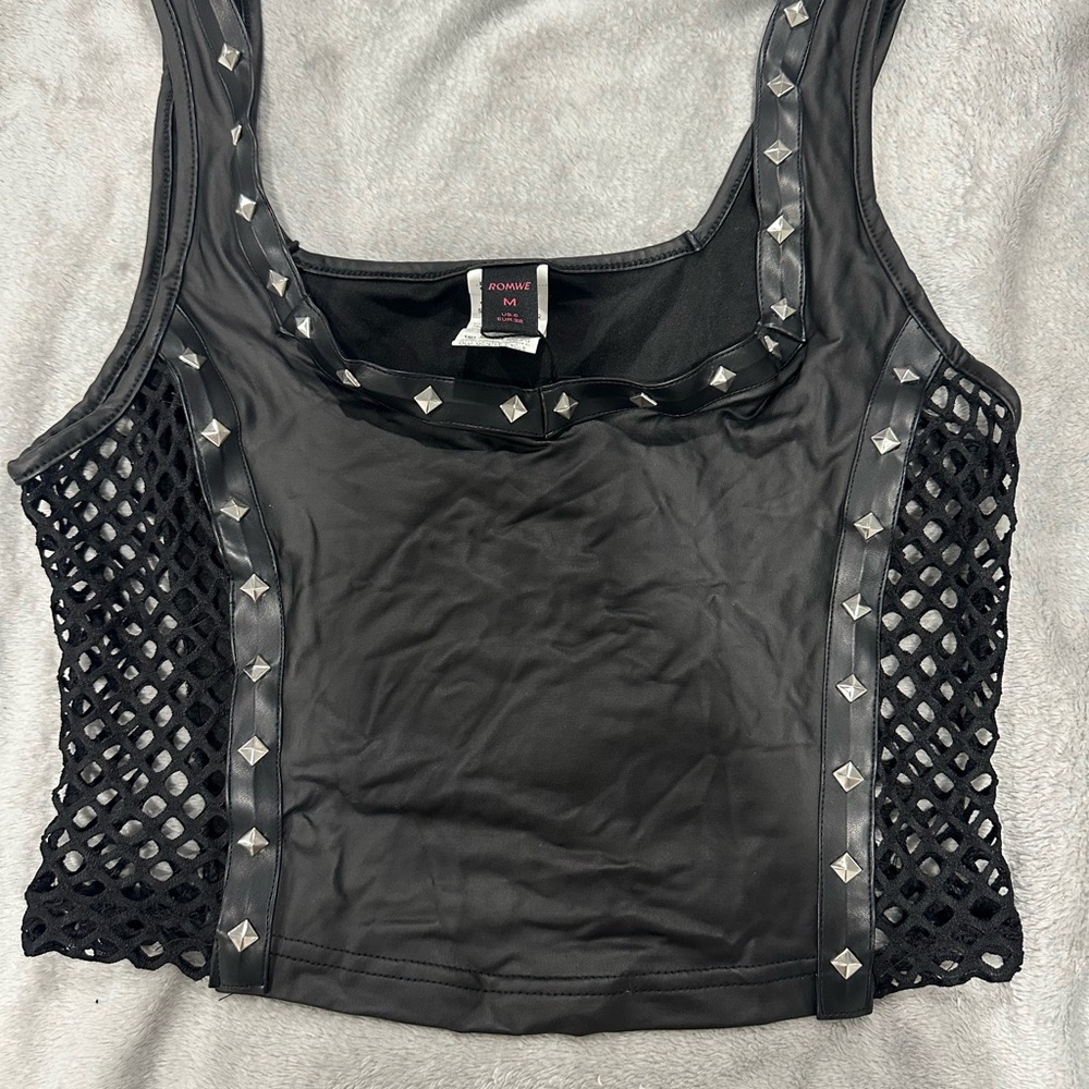 Black Studded Women's Top